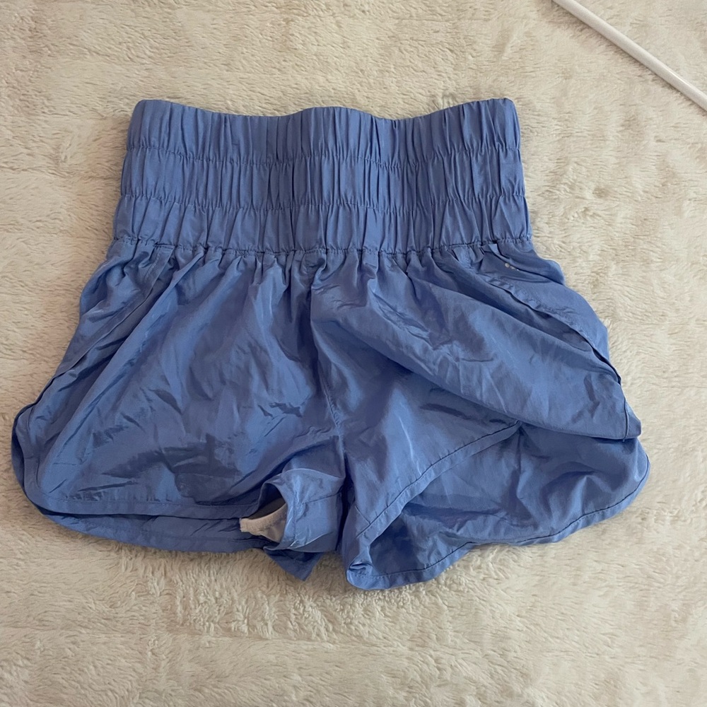 Free People Women's Blue High-Waisted Shorts